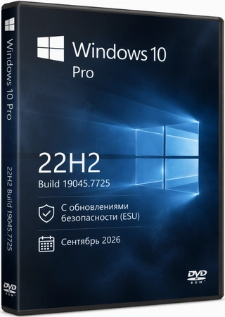 Windows 10 Pro 22H2 Build 19045.7725 Full Сентябрь 2026
