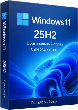 Windows 11 Pro 25H2 Build 26200.9445 Full Сентябрь 2026