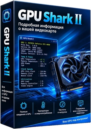 Мониторинг состояния видеокарты GPU Shark II 2.11.0.0 + Portable